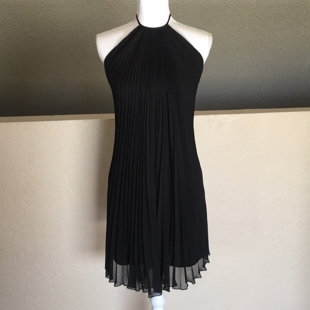 Pleated halter dress